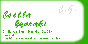 csilla gyaraki business card